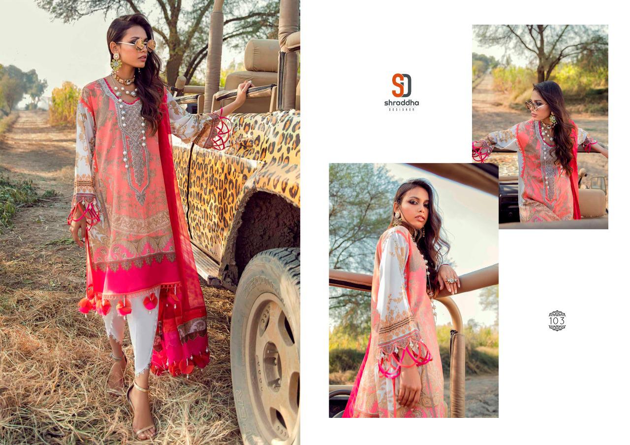 Shraddha Designer Presents Sana Safina Print Collection Lawn Cotton Print With Embroidery Work Pakistani Suits Wholesaler Surat