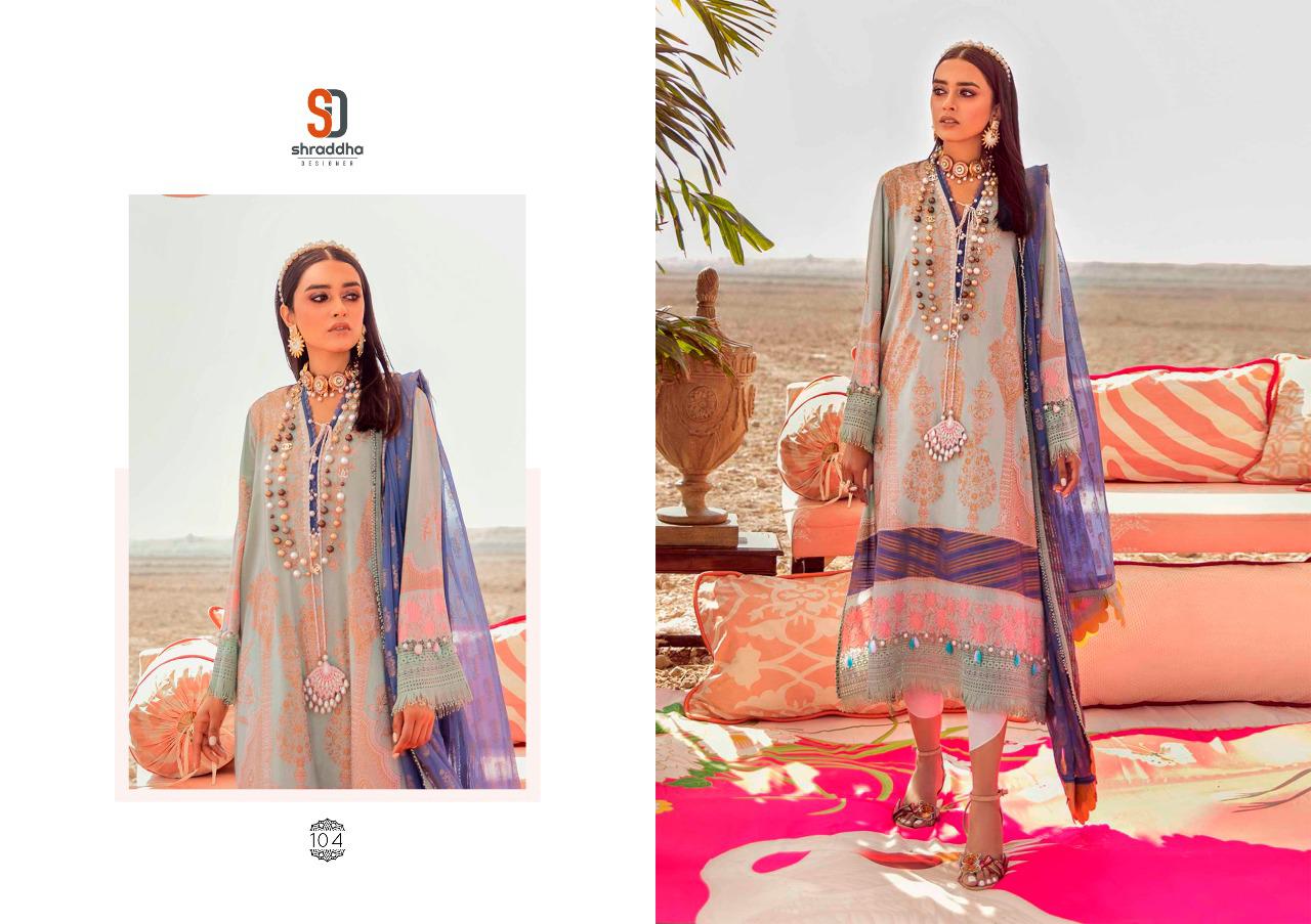 Shraddha Designer Presents Sana Safina Print Collection Lawn Cotton Print With Embroidery Work Pakistani Suits Wholesaler Surat