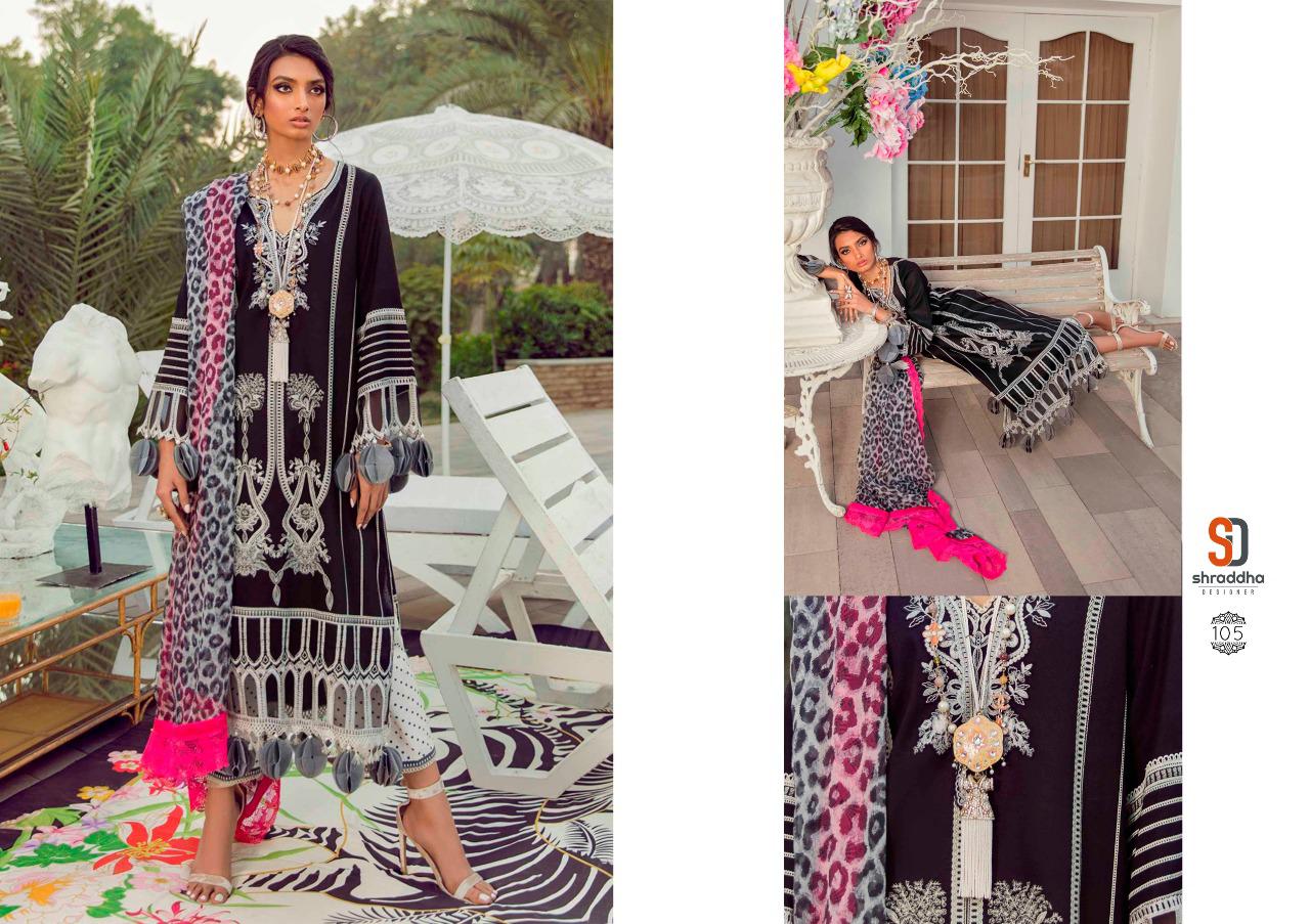 Shraddha Designer Presents Sana Safina Print Collection Lawn Cotton Print With Embroidery Work Pakistani Suits Wholesaler Surat