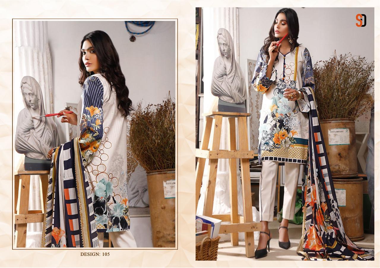 Shraddha Designer Launched Mahgul Vol 1 Lawn Cotton Print With Heavy Embroidery Work Salwar Suits Wholesale Dealer Surat
