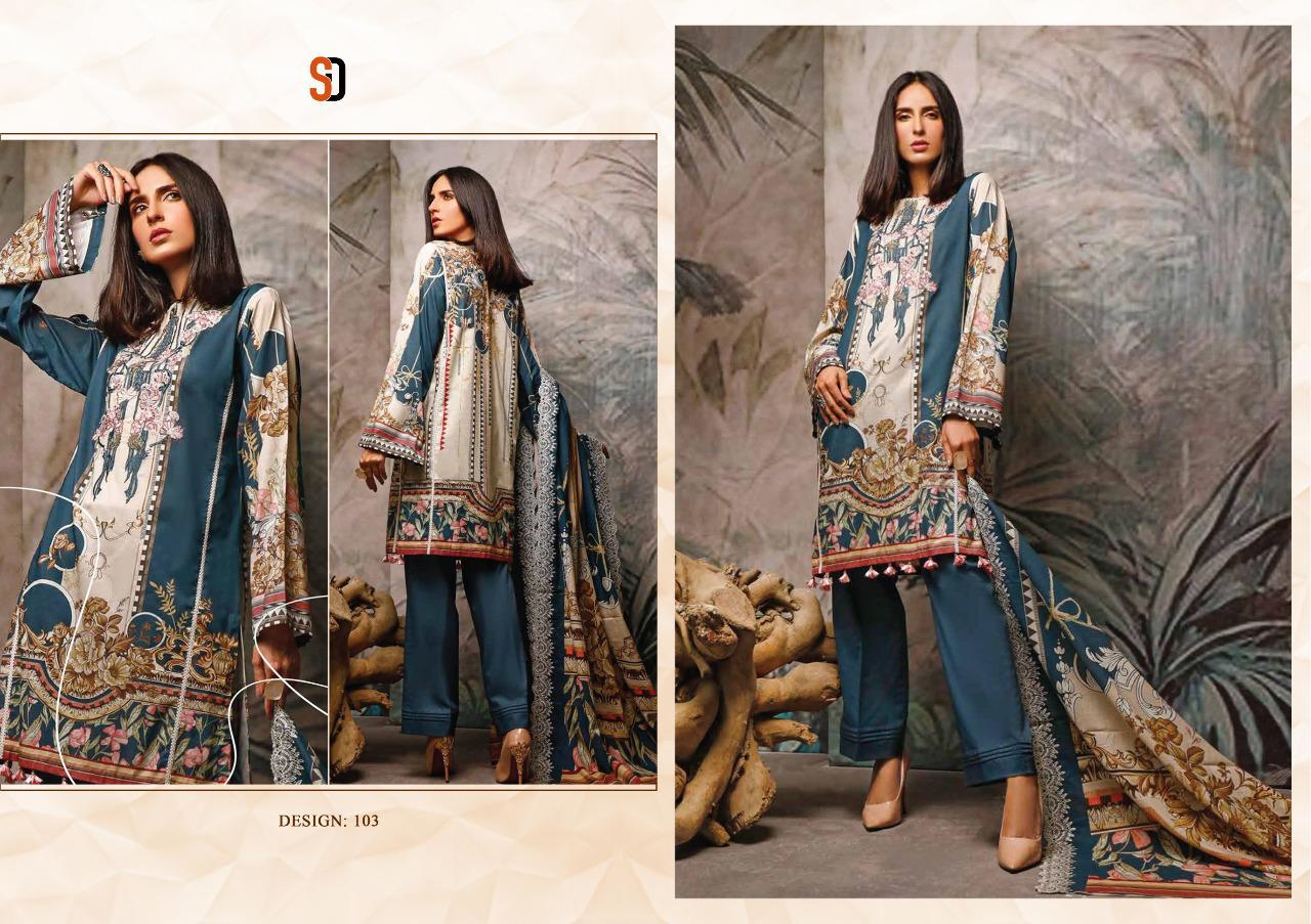 Shraddha Designer Launched Mahgul Vol 1 Lawn Cotton Print With Heavy Embroidery Work Salwar Suits Wholesale Dealer Surat