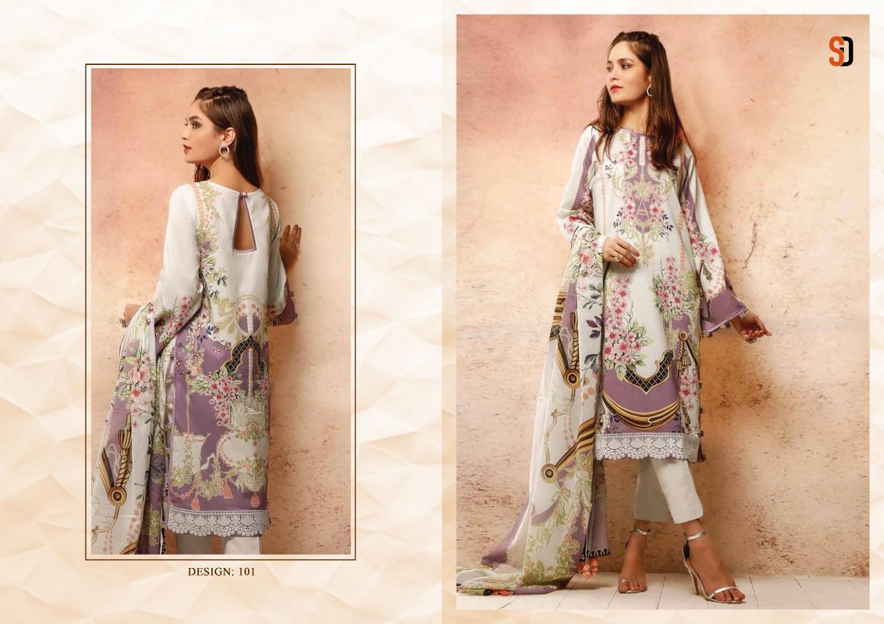 Shraddha Designer Launched Mahgul Vol 1 Lawn Cotton Print With Heavy Embroidery Work Salwar Suits Wholesale Dealer Surat