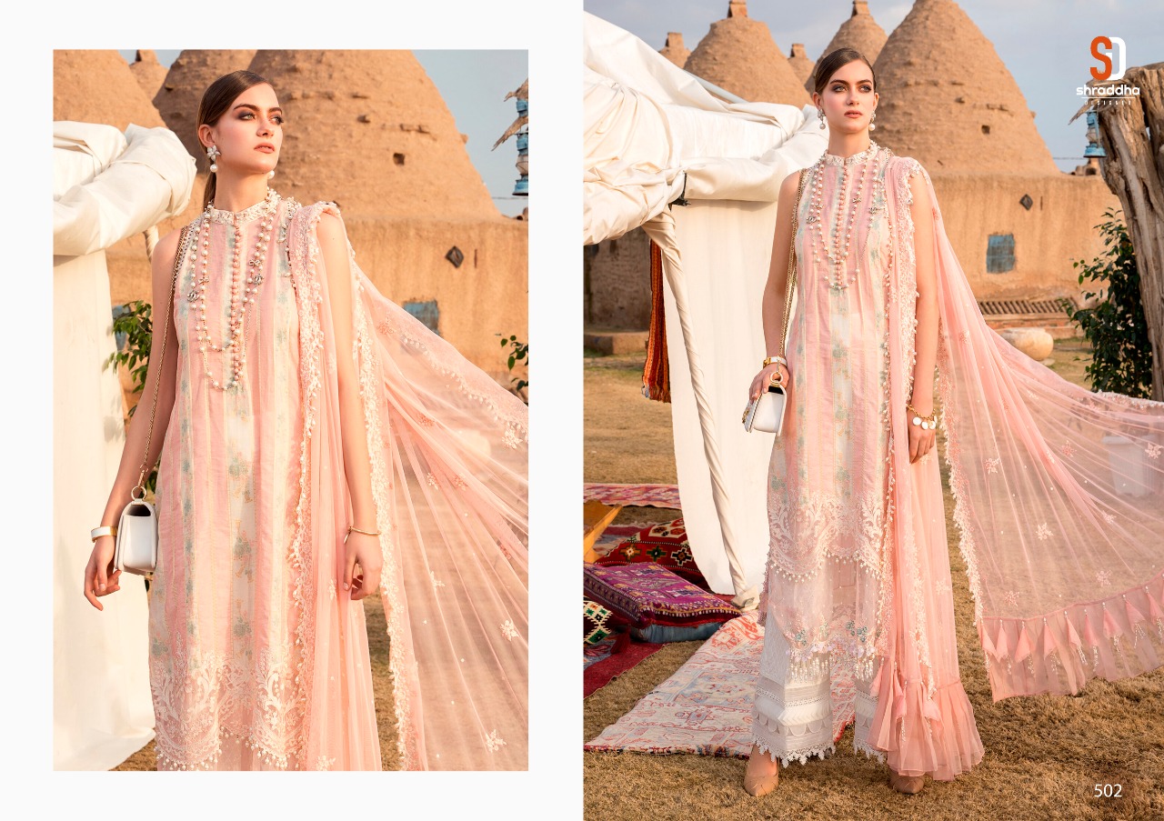 Shraddha Designer Launched Maria B Lawn Vol 1 Lawn Cotton With Heavy Embroidery Work Pakistani Suits Wholesale Dealer Surat