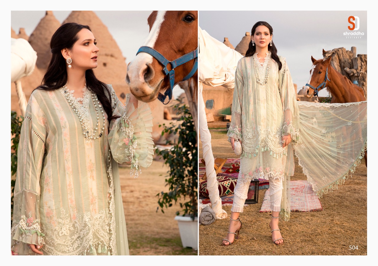 Shraddha Designer Launched Maria B Lawn Vol 1 Lawn Cotton With Heavy Embroidery Work Pakistani Suits Wholesale Dealer Surat