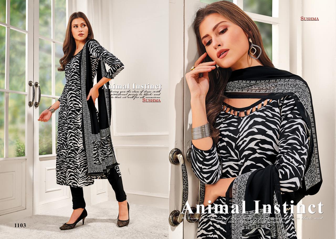 Sushma Launched Spot Light Creamy Crape Fancy Designer Dress Material Salwar Suits Wholesale Dealer Surat