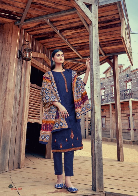 Vastu Tex Jamdani Vol 1 Pure Lawn Print With Neck Daman Work Dress Material Salwar Suits Wholesale Dealer Surat
