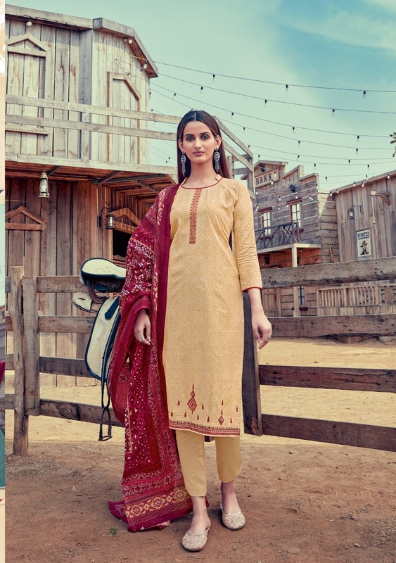 Vastu Tex Jamdani Vol 1 Pure Lawn Print With Neck Daman Work Dress Material Salwar Suits Wholesale Dealer Surat