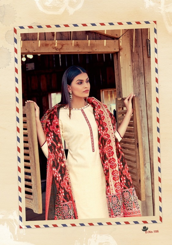 Vastu Tex Jamdani Vol 1 Pure Lawn Print With Neck Daman Work Dress Material Salwar Suits Wholesale Dealer Surat
