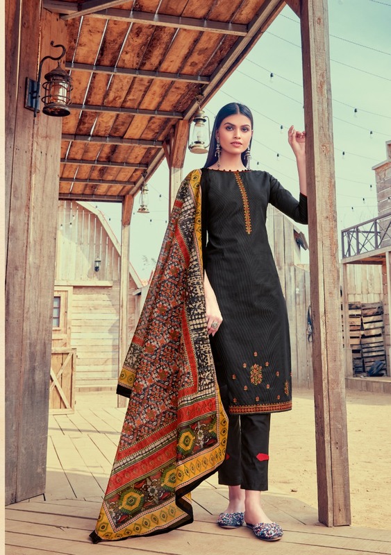 Vastu Tex Jamdani Vol 1 Pure Lawn Print With Neck Daman Work Dress Material Salwar Suits Wholesale Dealer Surat