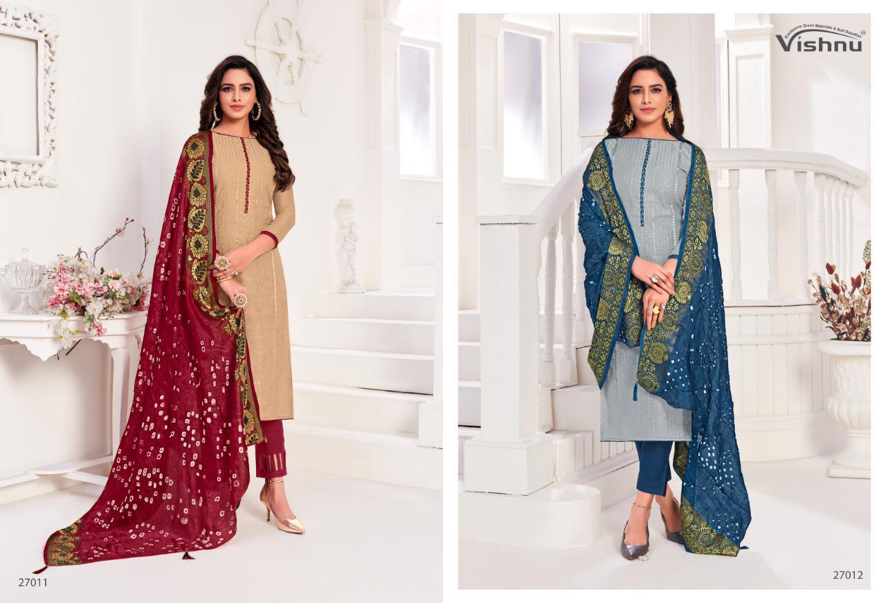 Vishnu Impex Presents Bandhej Vol 3 Modal Silk With Embroidery Work Dress Material Suits Wholesale Dealer Surat