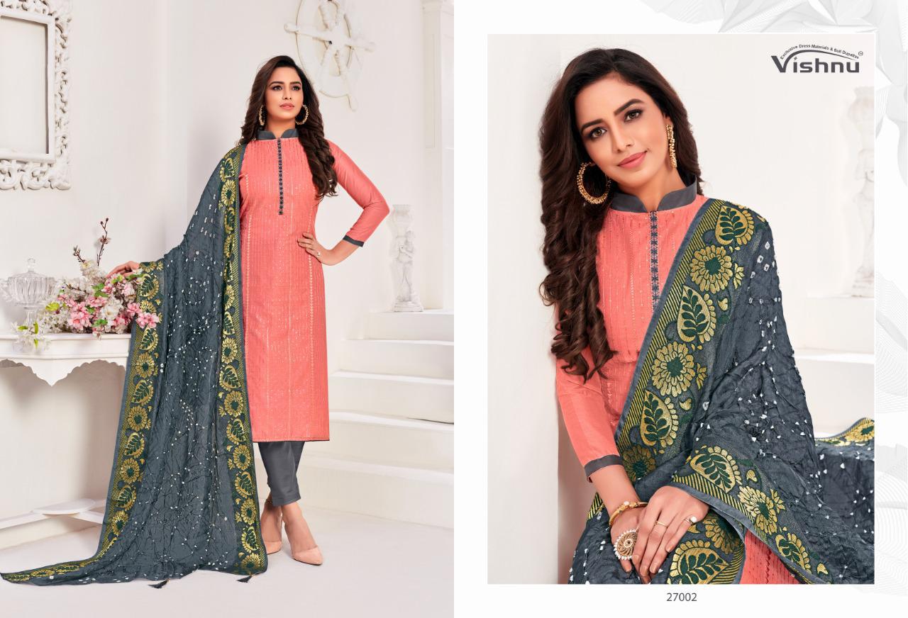 Vishnu Impex Presents Bandhej Vol 3 Modal Silk With Embroidery Work Dress Material Suits Wholesale Dealer Surat