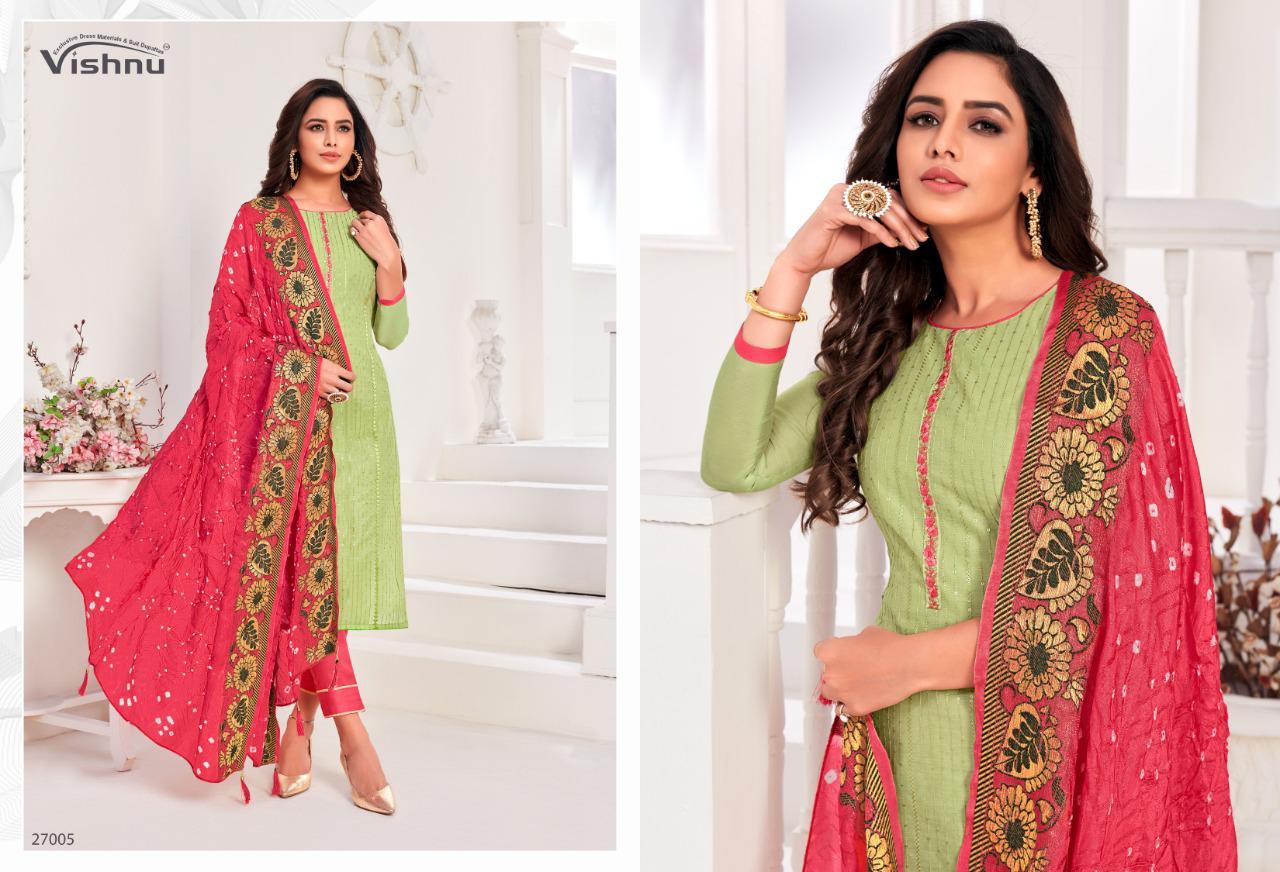 Vishnu Impex Presents Bandhej Vol 3 Modal Silk With Embroidery Work Dress Material Suits Wholesale Dealer Surat