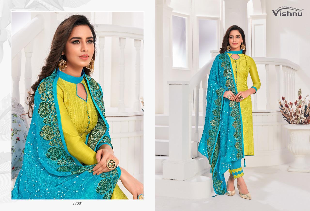 Vishnu Impex Presents Bandhej Vol 3 Modal Silk With Embroidery Work Dress Material Suits Wholesale Dealer Surat