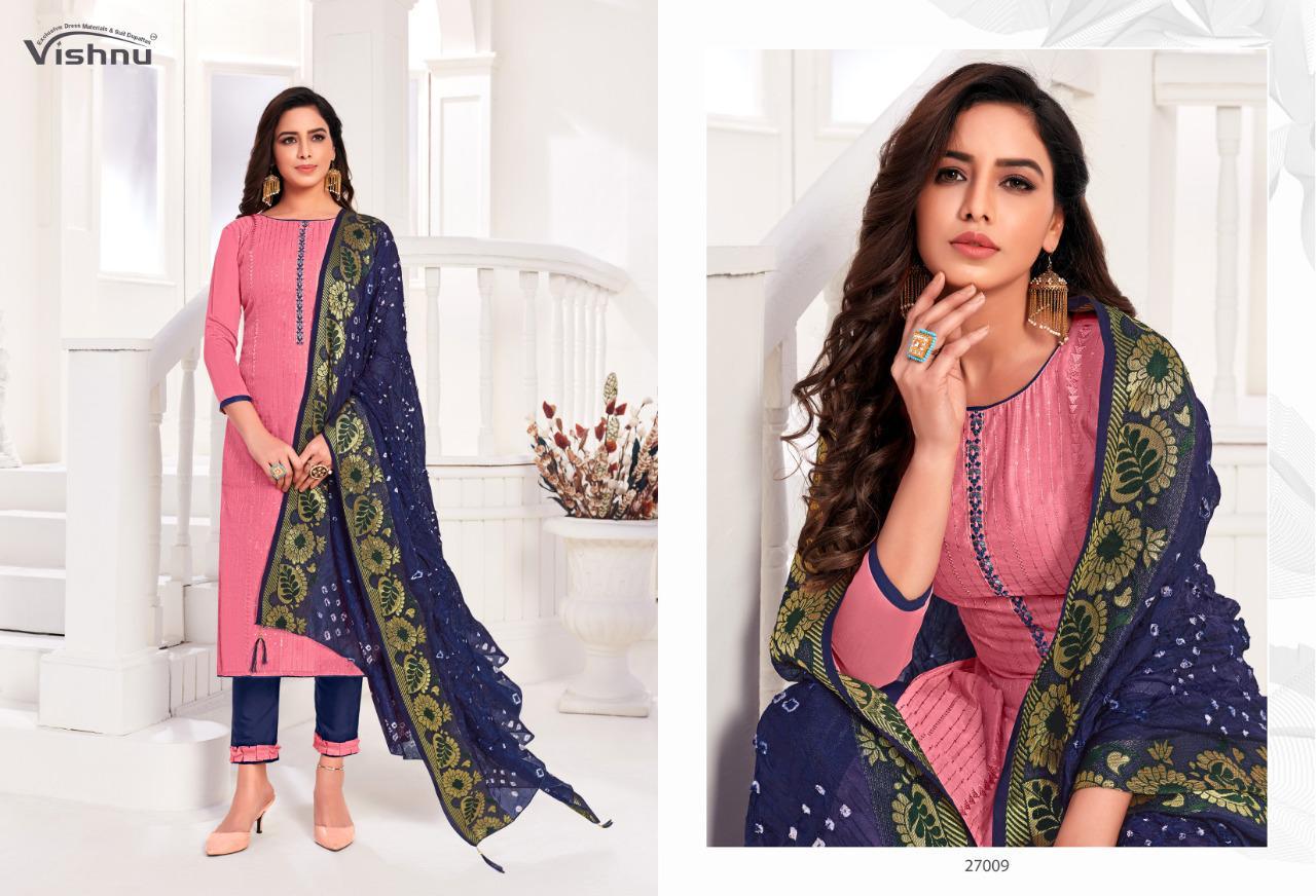 Vishnu Impex Presents Bandhej Vol 3 Modal Silk With Embroidery Work Dress Material Suits Wholesale Dealer Surat