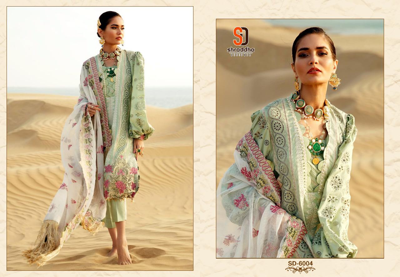 Shraddha Designer Charizma Vol 6 Pure Cambric Cotton With Chicken Heavy Embroidery Work Salwar Kameez Wholesale Dealer Surat