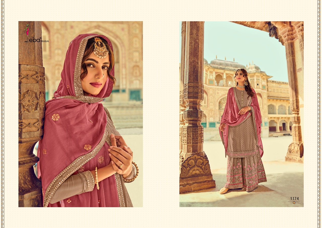 Eba Lifestyle Hurma Vol 34 Fox Georgette With Embroidery Daimond Work Pakistani Style Salwar Kameez Wholesale Dealer Surat