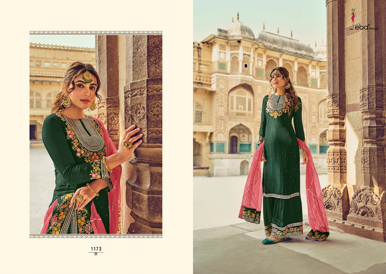 Eba Lifestyle Hurma Vol 34 Fox Georgette With Embroidery Daimond Work Pakistani Style Salwar Kameez Wholesale Dealer Surat