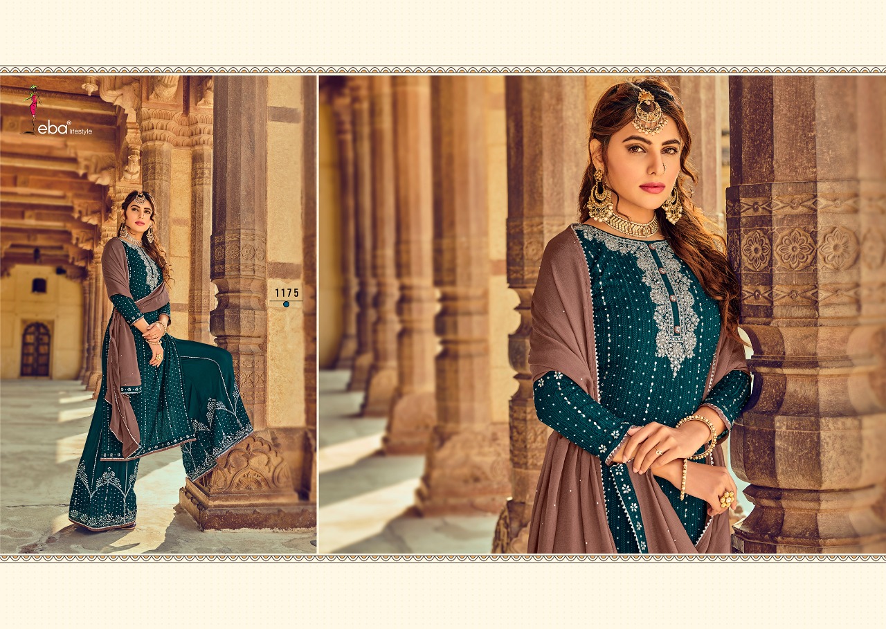 Eba Lifestyle Hurma Vol 34 Fox Georgette With Embroidery Daimond Work Pakistani Style Salwar Kameez Wholesale Dealer Surat