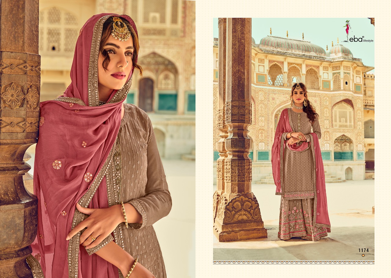Eba Lifestyle Hurma Vol 34 Fox Georgette With Embroidery Daimond Work Pakistani Style Salwar Kameez Wholesale Dealer Surat