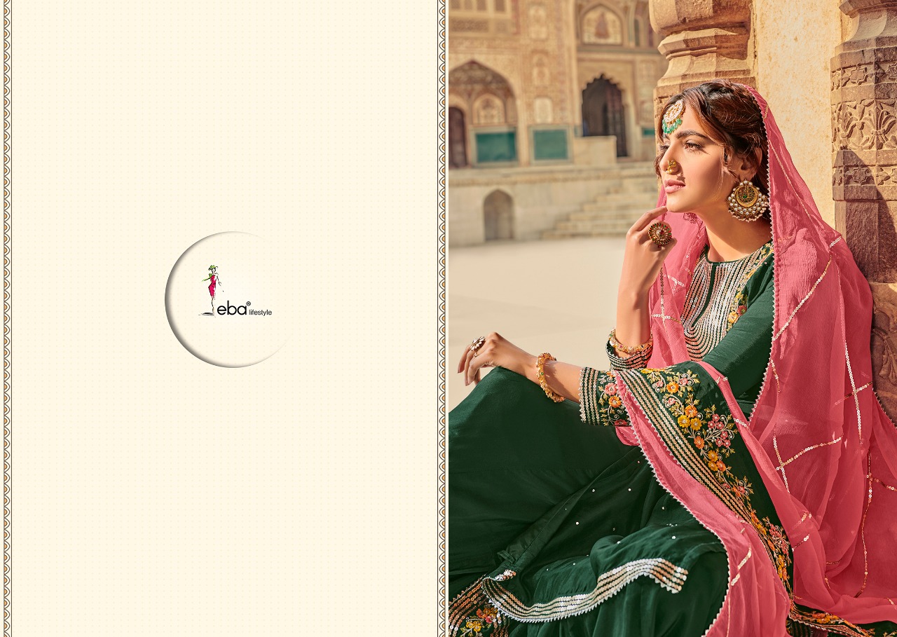 Eba Lifestyle Hurma Vol 34 Fox Georgette With Embroidery Daimond Work Pakistani Style Salwar Kameez Wholesale Dealer Surat