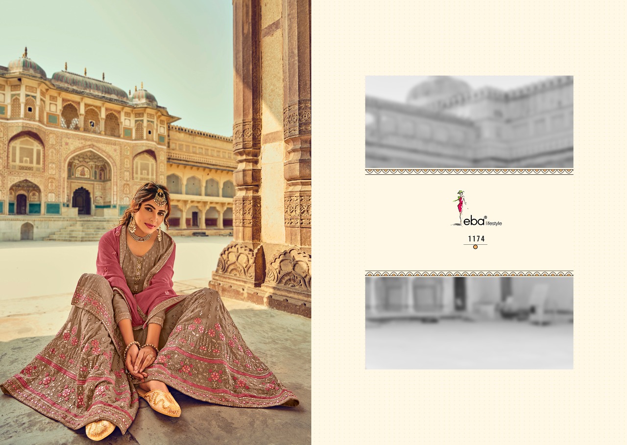 Eba Lifestyle Hurma Vol 34 Fox Georgette With Embroidery Daimond Work Pakistani Style Salwar Kameez Wholesale Dealer Surat
