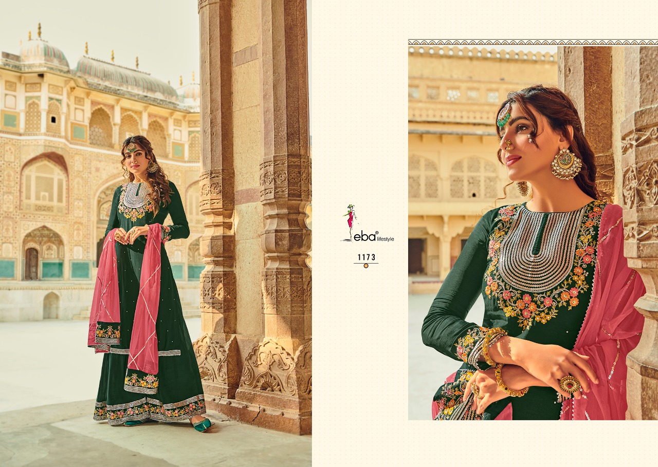 Eba Lifestyle Hurma Vol 34 Fox Georgette With Embroidery Daimond Work Pakistani Style Salwar Kameez Wholesale Dealer Surat