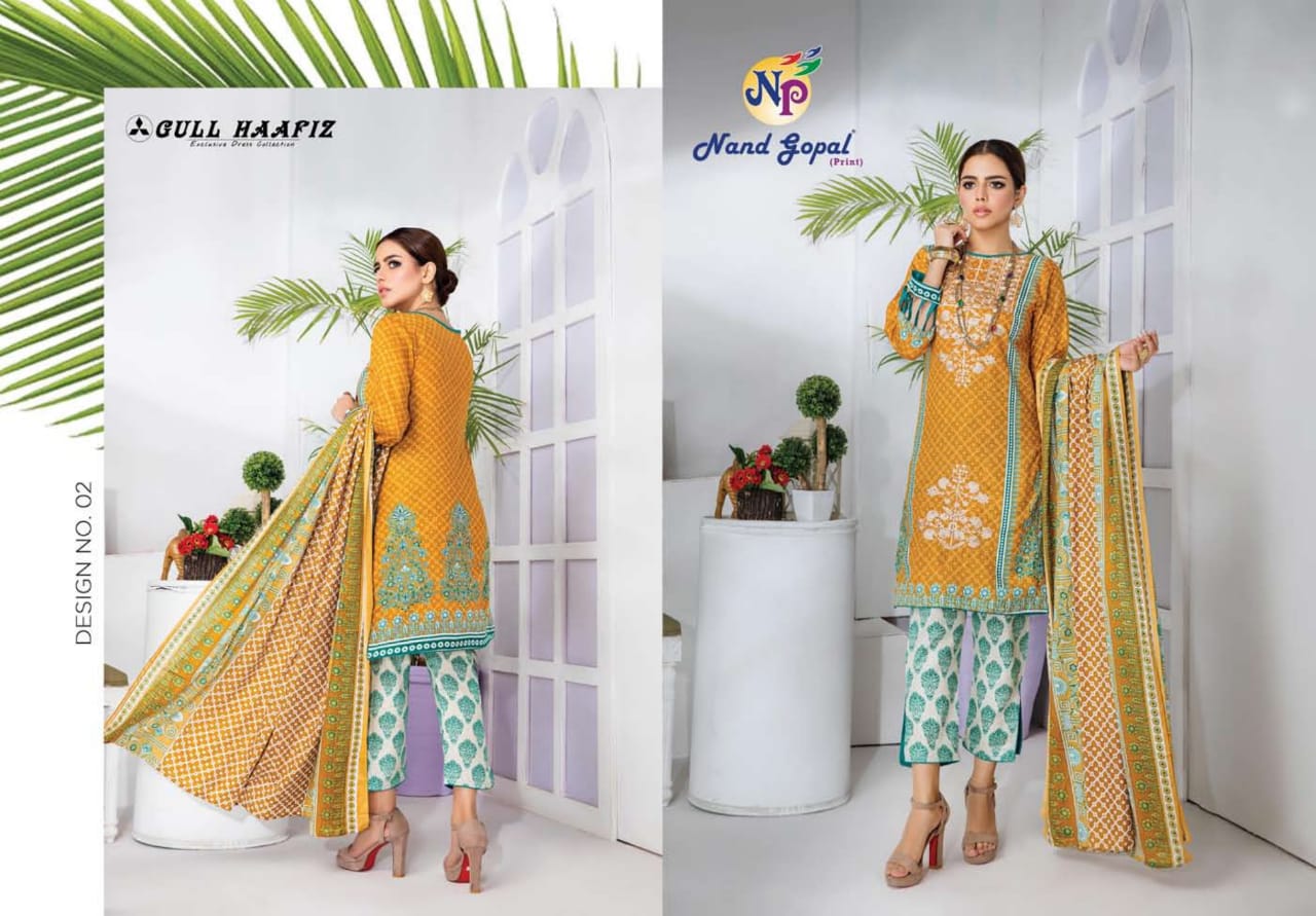 Nand Gopal Sofiya Karachi Cotton Pure Cotton Fabric Karachi Style Dress Material Salwar Suits Wholesale Dealer Surat