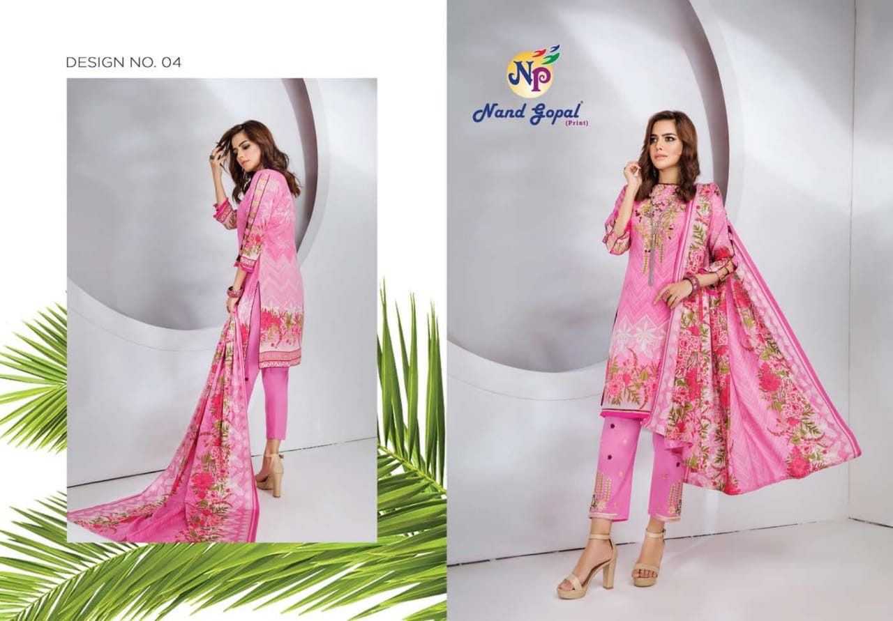 Nand Gopal Sofiya Karachi Cotton Pure Cotton Fabric Karachi Style Dress Material Salwar Suits Wholesale Dealer Surat