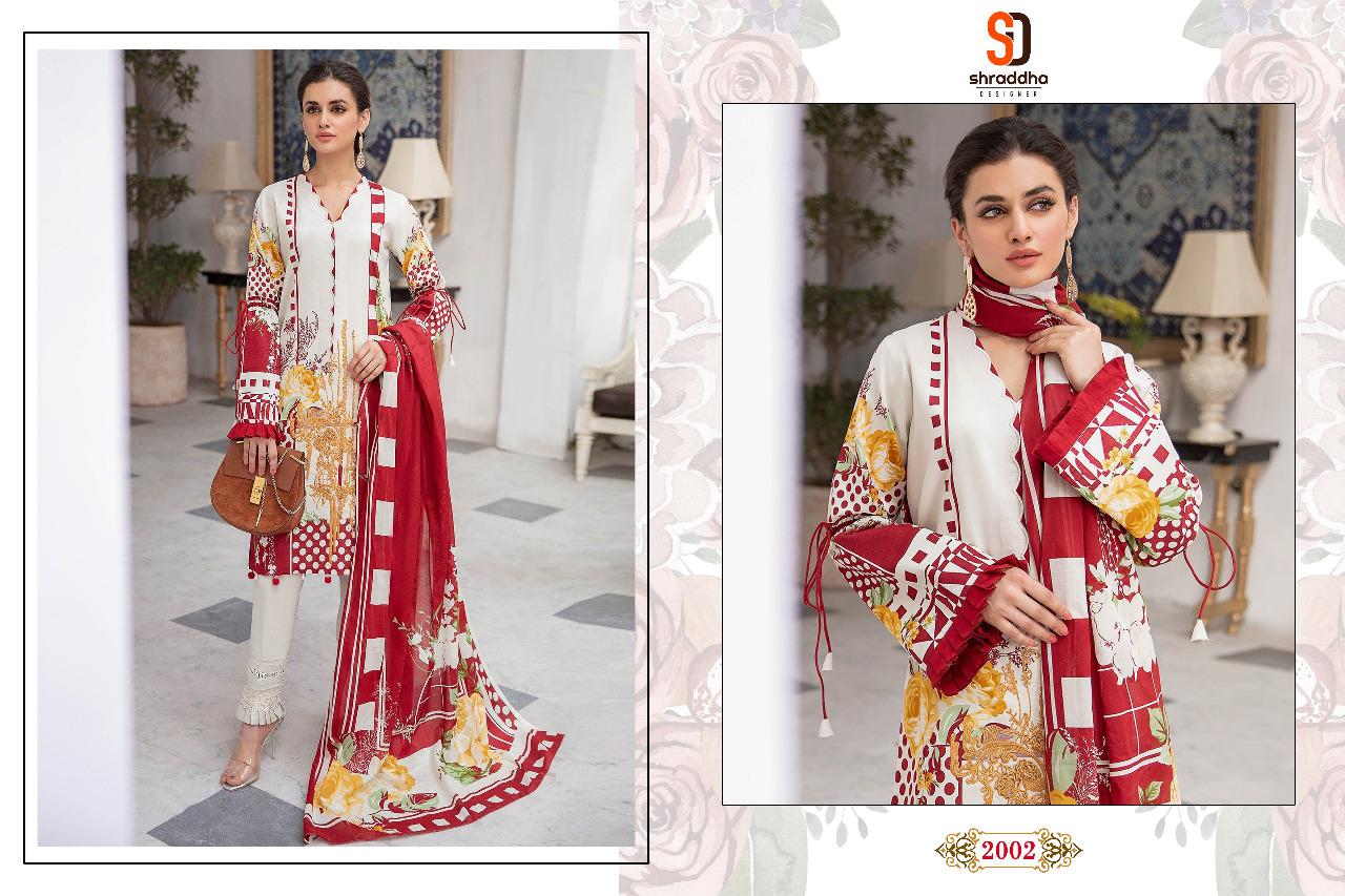 Shraddha Designer Marjjan Vol 2 Lawn Cotton Printed With Embroidery Work Salwar Suits Wholesale Dealer Surat