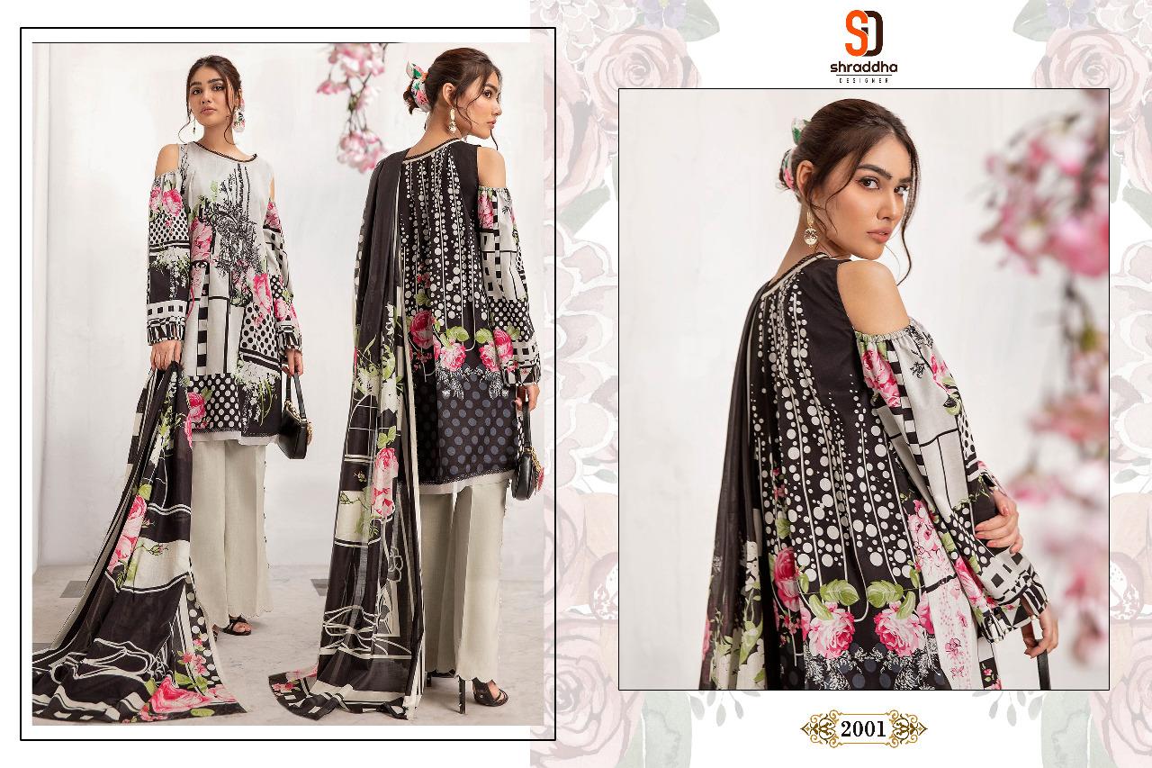 Shraddha Designer Marjjan Vol 2 Lawn Cotton Printed With Embroidery Work Salwar Suits Wholesale Dealer Surat