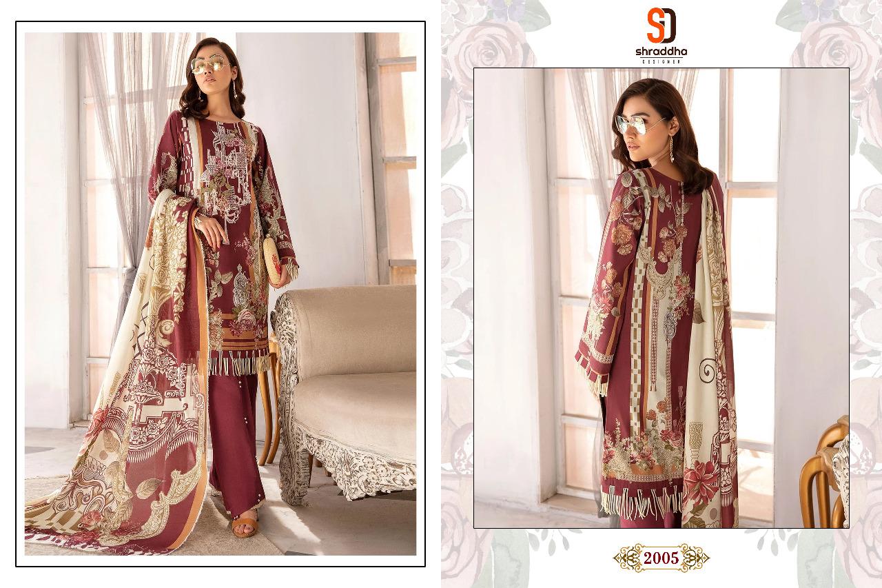 Shraddha Designer Marjjan Vol 2 Lawn Cotton Printed With Embroidery Work Salwar Suits Wholesale Dealer Surat