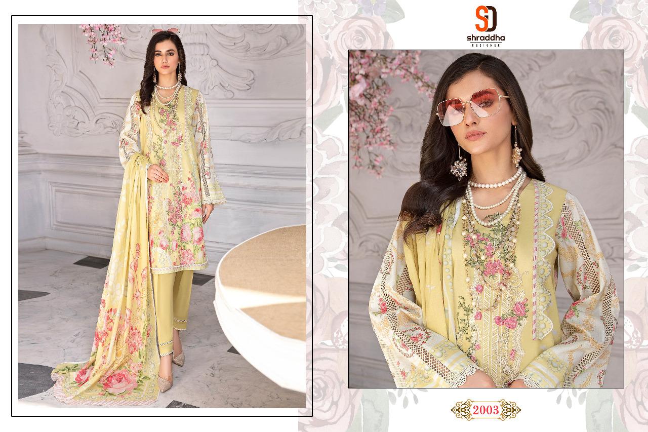 Shraddha Designer Marjjan Vol 2 Lawn Cotton Printed With Embroidery Work Salwar Suits Wholesale Dealer Surat
