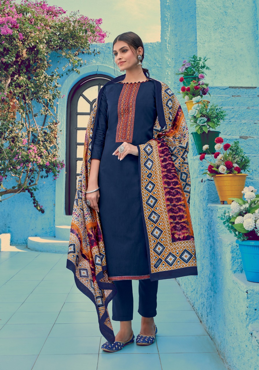 Vastu Tex Ikkat Patola Vol 2 Pure Lawn Print Neck Daman Embroidery Work Dress Material Salwar Suits Wholesale Dealer Surat