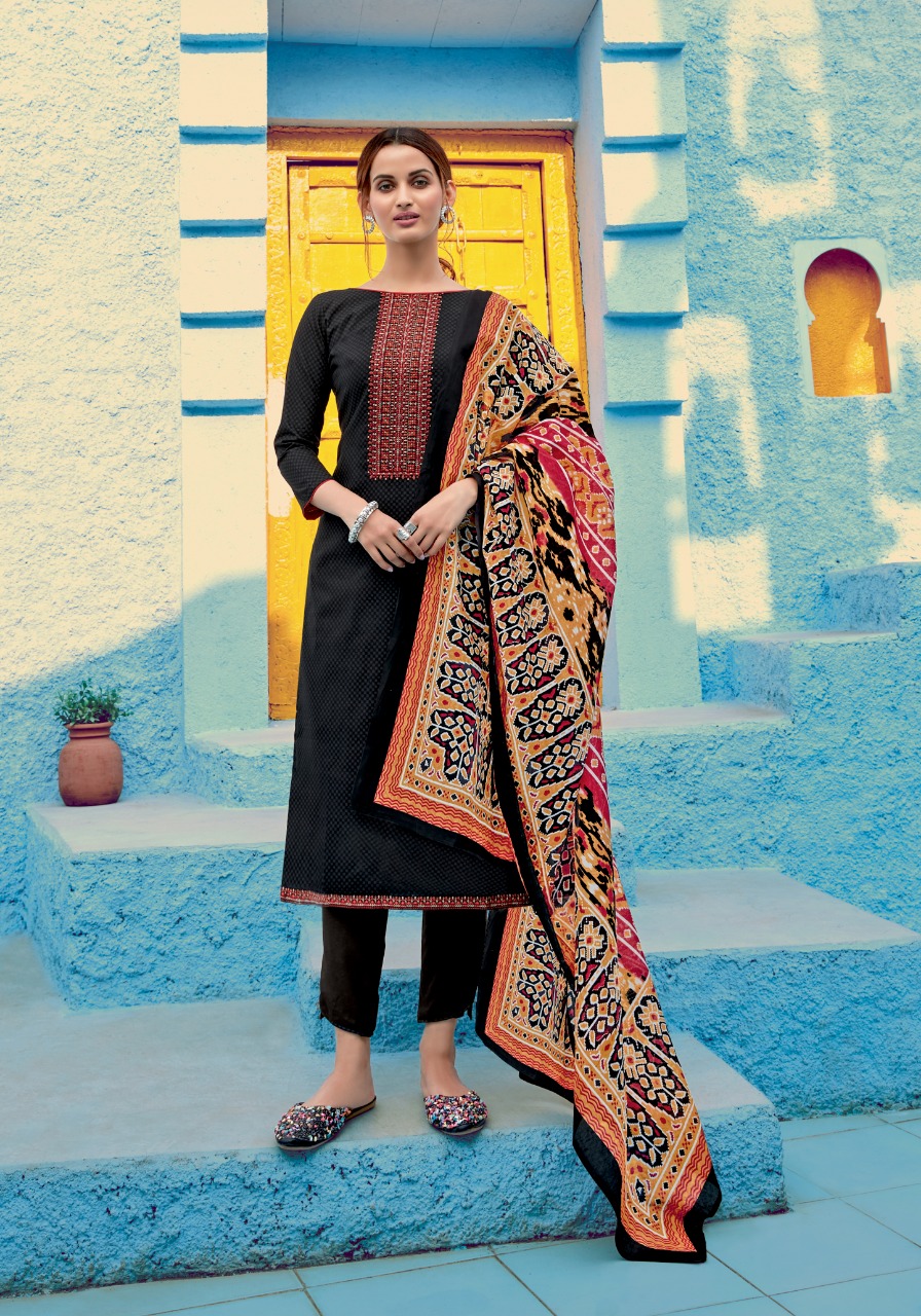 Vastu Tex Ikkat Patola Vol 2 Pure Lawn Print Neck Daman Embroidery Work Dress Material Salwar Suits Wholesale Dealer Surat