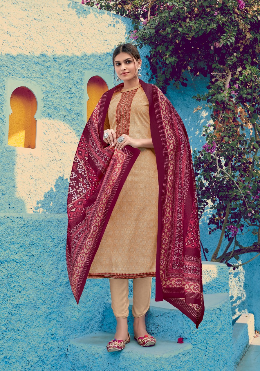 Vastu Tex Ikkat Patola Vol 2 Pure Lawn Print Neck Daman Embroidery Work Dress Material Salwar Suits Wholesale Dealer Surat