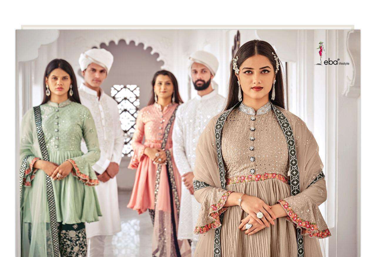 Eba Lifestyle Classic Vol 2 Heavy Chinon With Embroidery Daimond Work Dress Material Salwar Suits Wholesale Dealer Surat