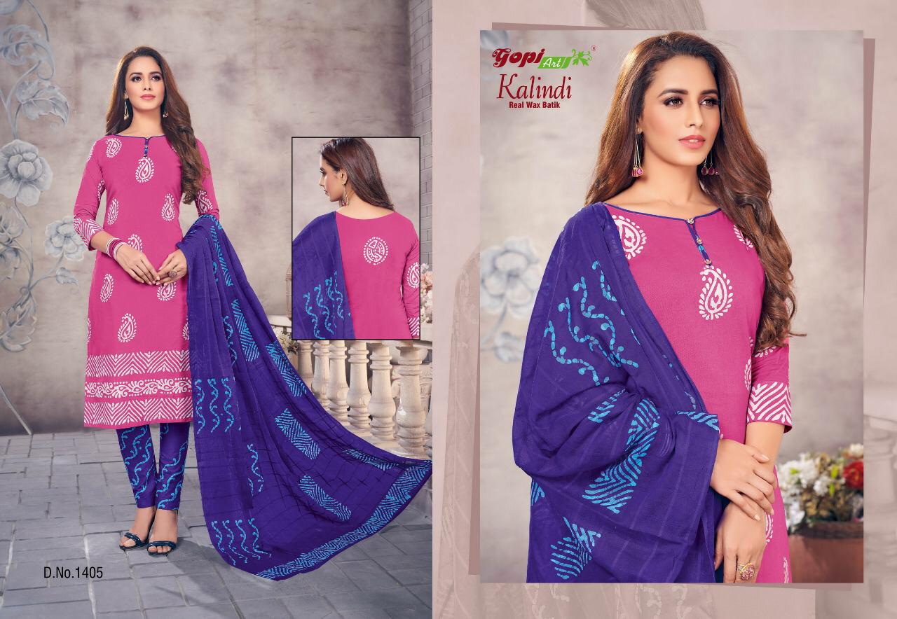 Gopi Art Kalindi Real Wax Batik Pure Cotton With Bandhni Print Dress Material Salwar Suits Wholesale Dealer Surat