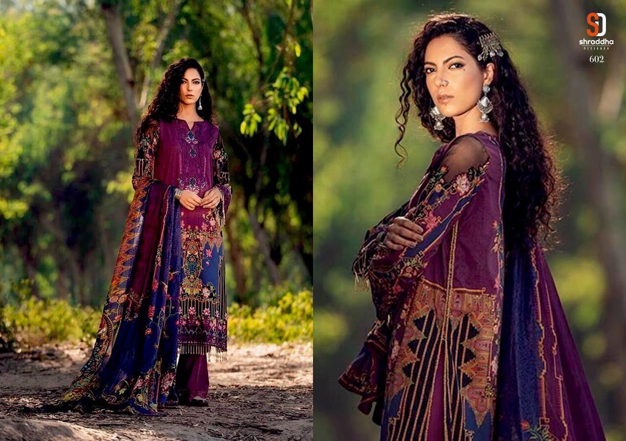 Shraddha Designer Verona Lawn Cotton Printed With Embroidery Work Pakistani Style Salwar Kameez Wholesale Dealer Surat