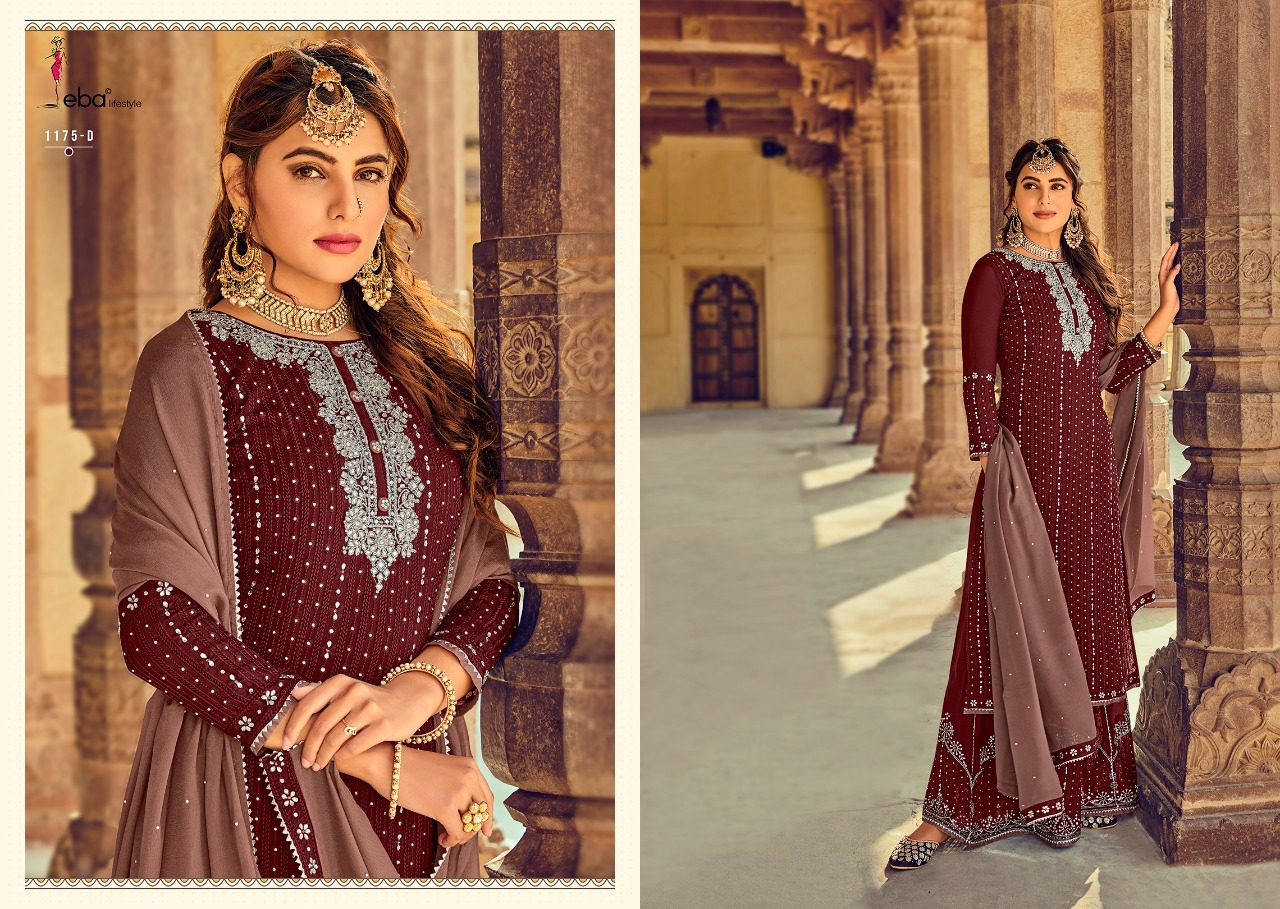 Eba Lifestyle Hurma Color Edition Vol 34 Fox Georgette With Embroidery Daimond Work Salwar Kameez Wholesale Dealer Surat
