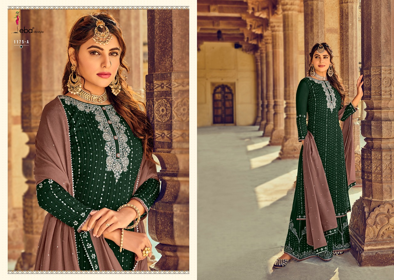 Eba Lifestyle Hurma Color Edition Vol 34 Fox Georgette With Embroidery Daimond Work Salwar Kameez Wholesale Dealer Surat