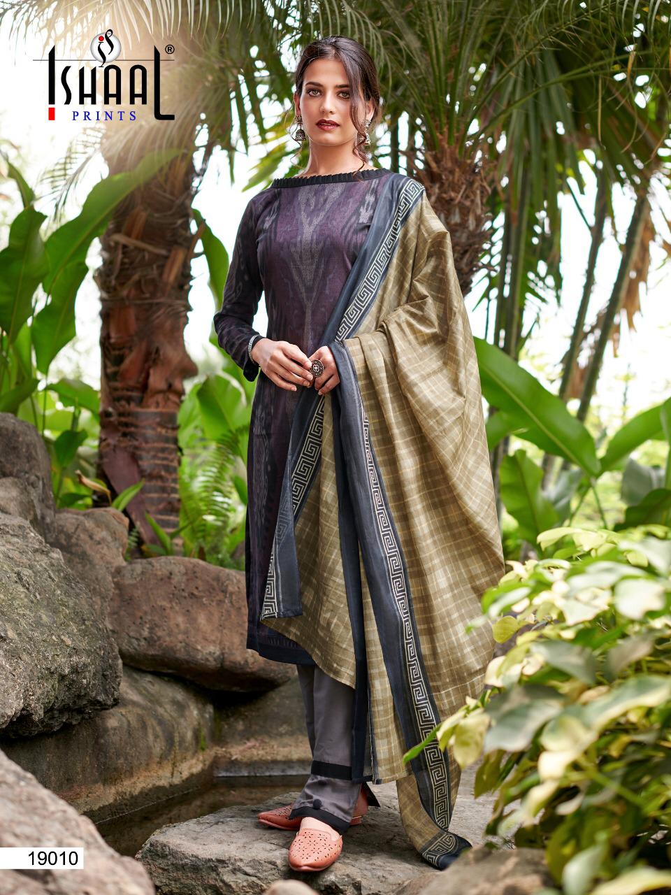 Ishaal Print Gulmohar Vol 19 Pure Lawn Collection Fancy Wear Salwar Kameez Wholesale Dealer Surat