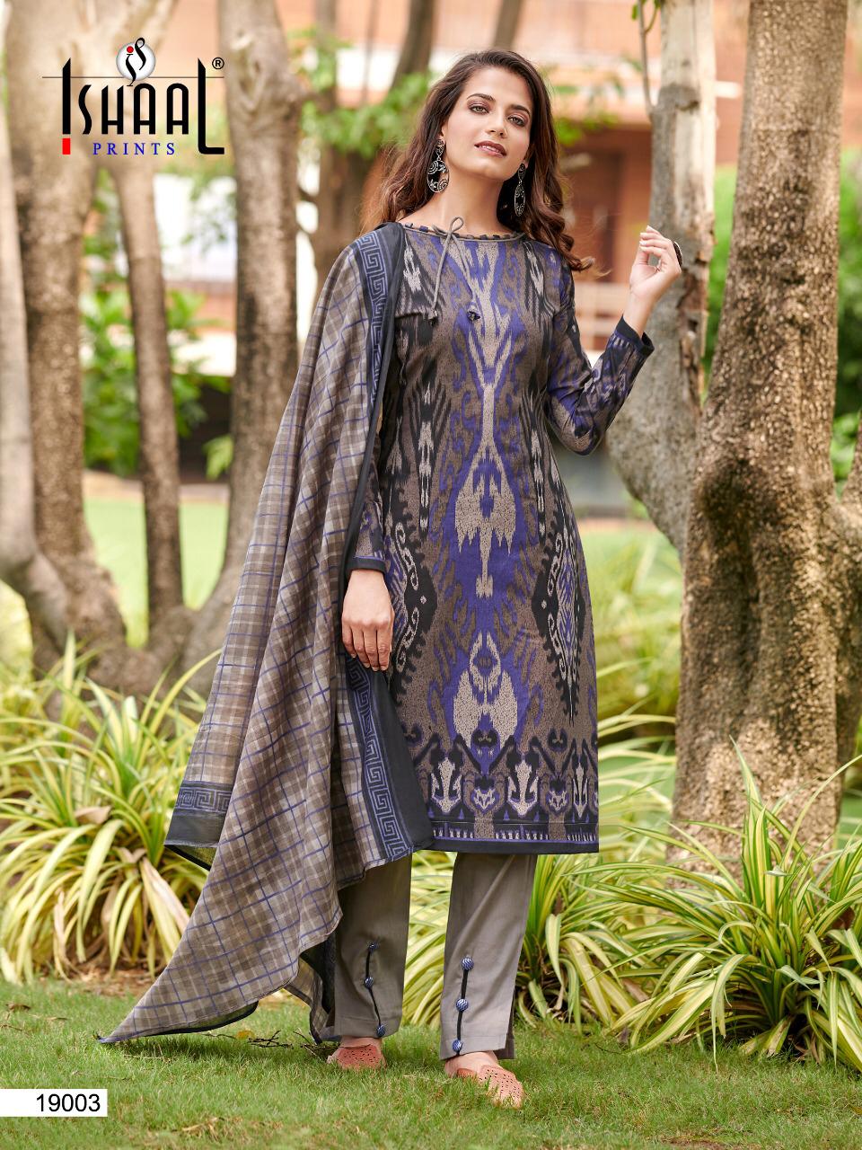 Ishaal Print Gulmohar Vol 19 Pure Lawn Collection Fancy Wear Salwar Kameez Wholesale Dealer Surat
