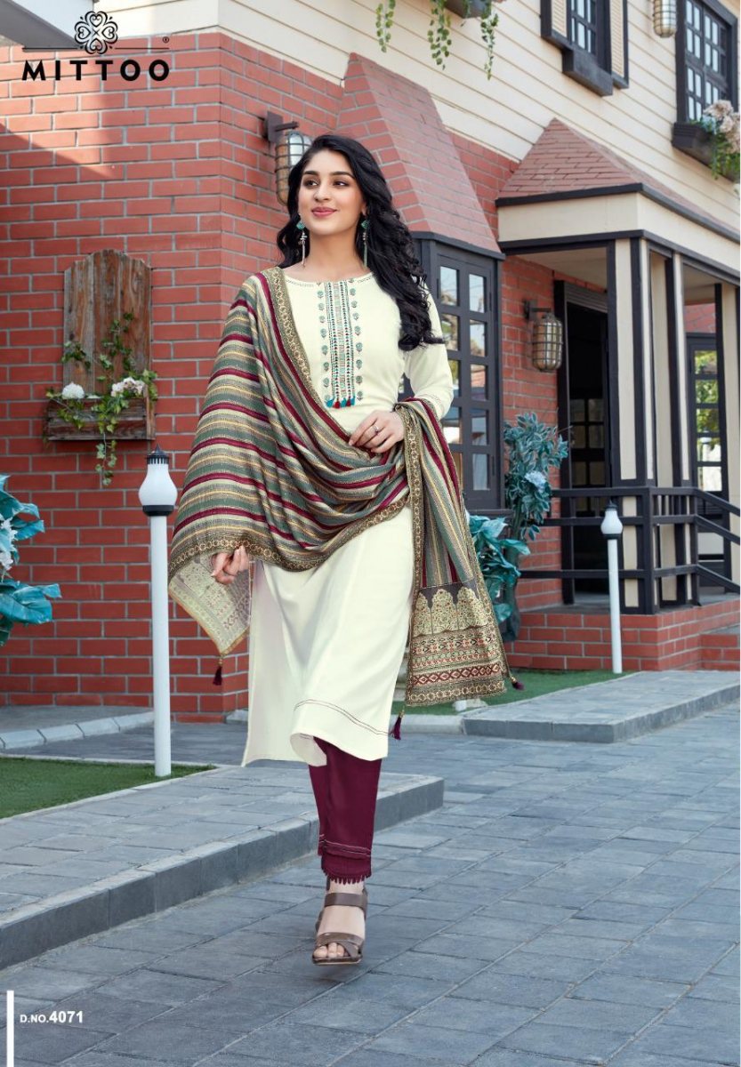 Mittoo Fashion Mahendi Vol 2 Heavy Rayon With Embroidery Hand Work Casual Wear Kurtis Wholesale Dealer Surat