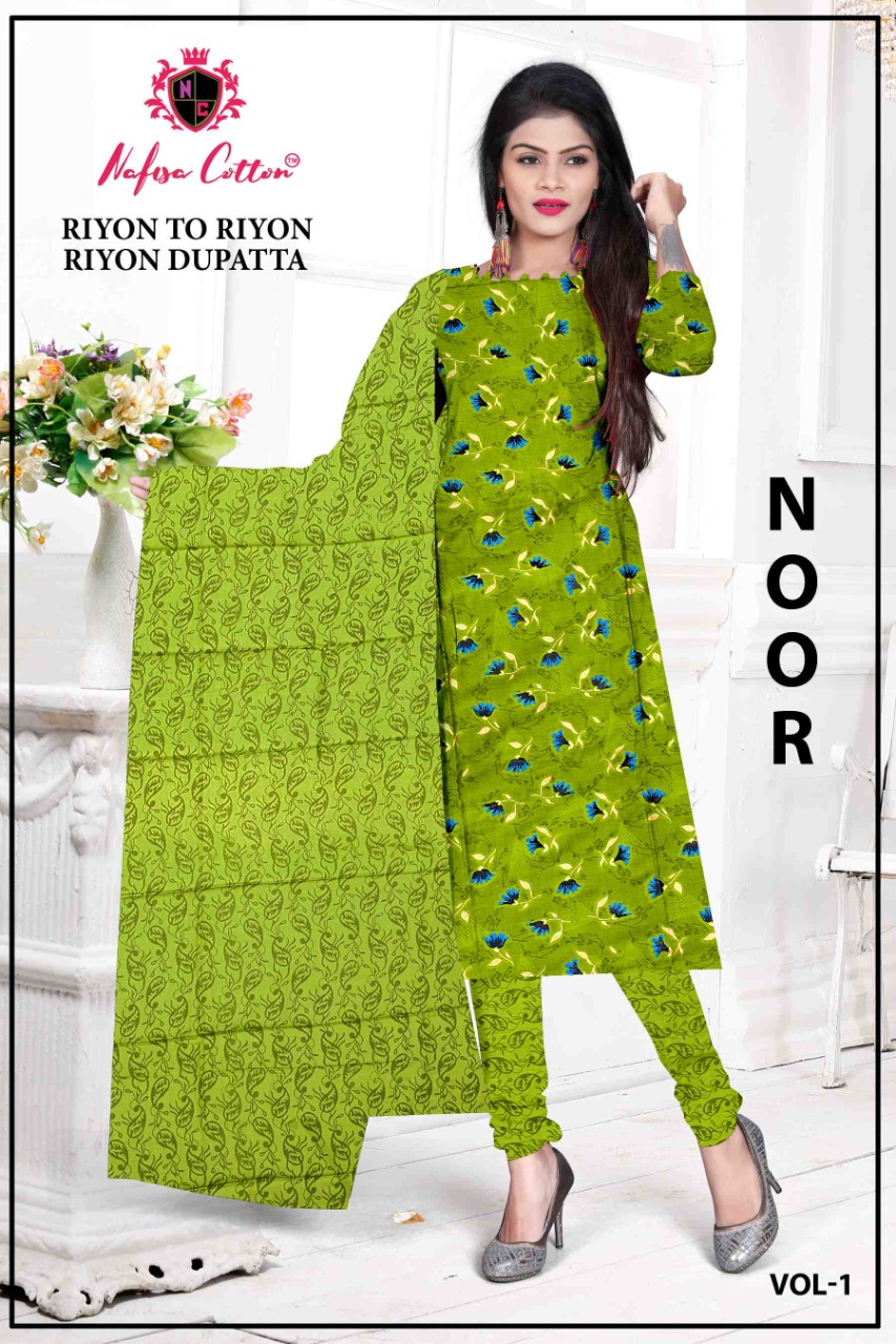 Nafisa Cotton Noor Rayon Casual Wear Dress Material Salwar Suit At Lowest Rate Wholesale Dealer Surat
