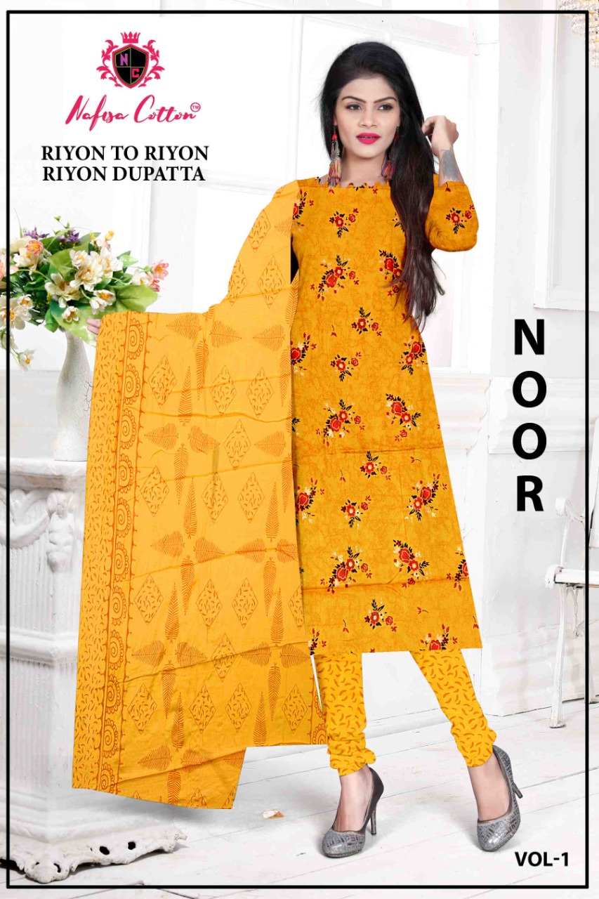 Nafisa Cotton Noor Rayon Casual Wear Dress Material Salwar Suit At Lowest Rate Wholesale Dealer Surat