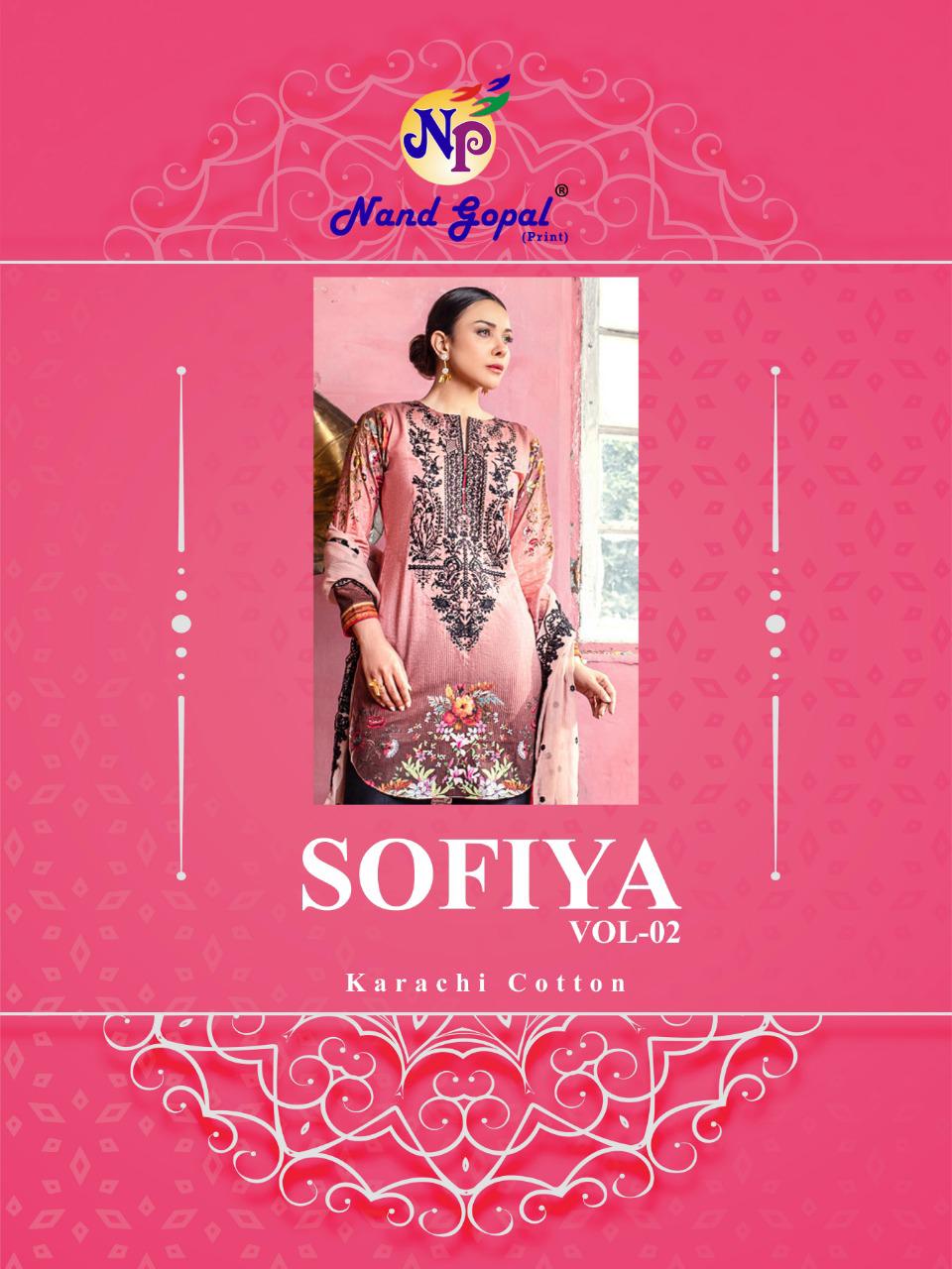 Nandgopal Sofiya Vol 2 Heavy Pure Cotton With Karachi Style Print Dress Material Salwar Suits Wholesale Dealer Surat