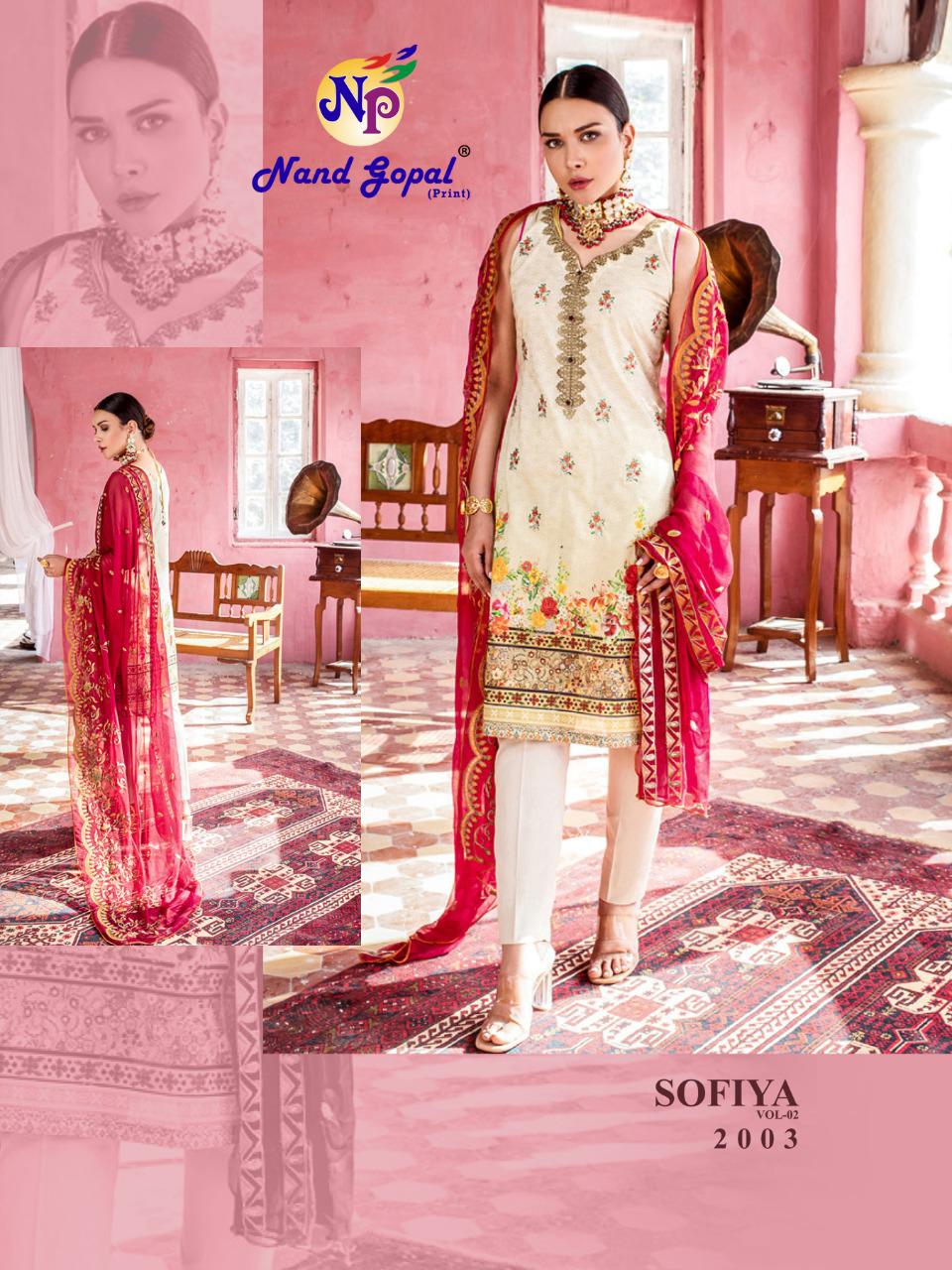 Nandgopal Sofiya Vol 2 Heavy Pure Cotton With Karachi Style Print Dress Material Salwar Suits Wholesale Dealer Surat
