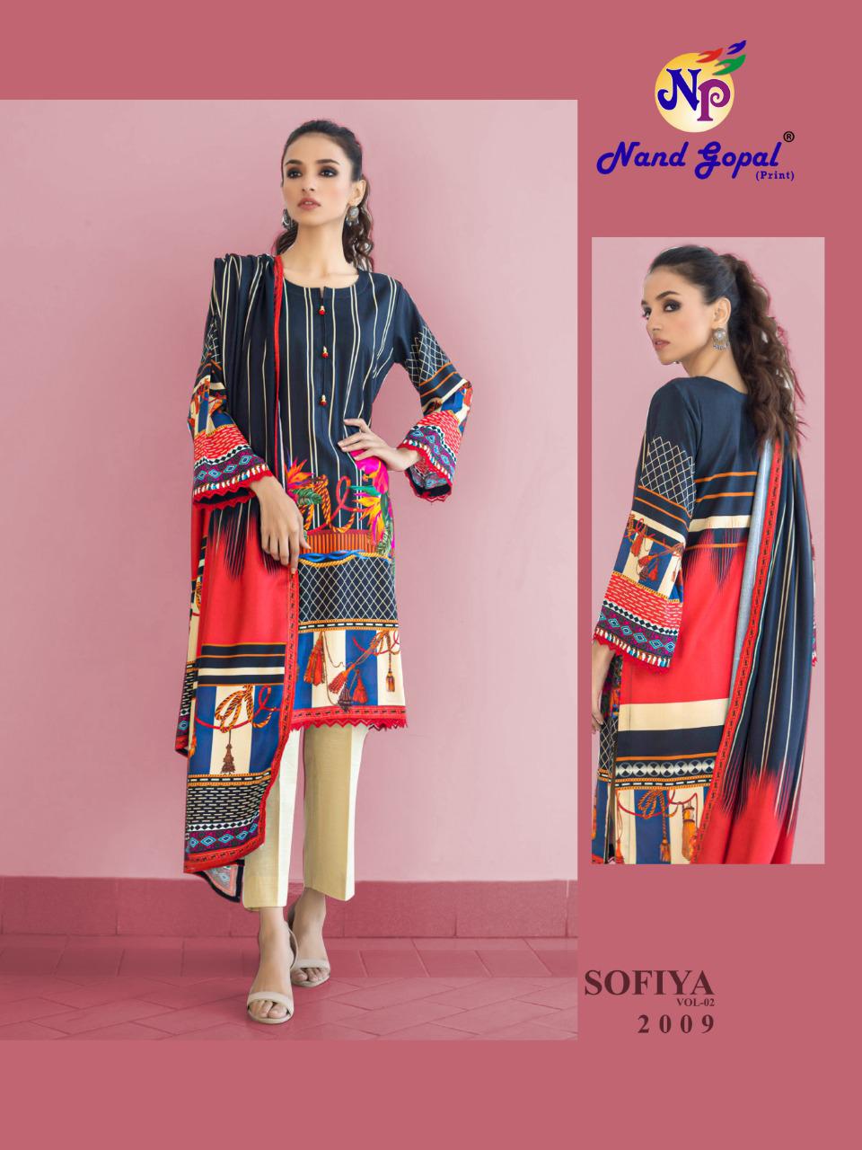 Nandgopal Sofiya Vol 2 Heavy Pure Cotton With Karachi Style Print Dress Material Salwar Suits Wholesale Dealer Surat