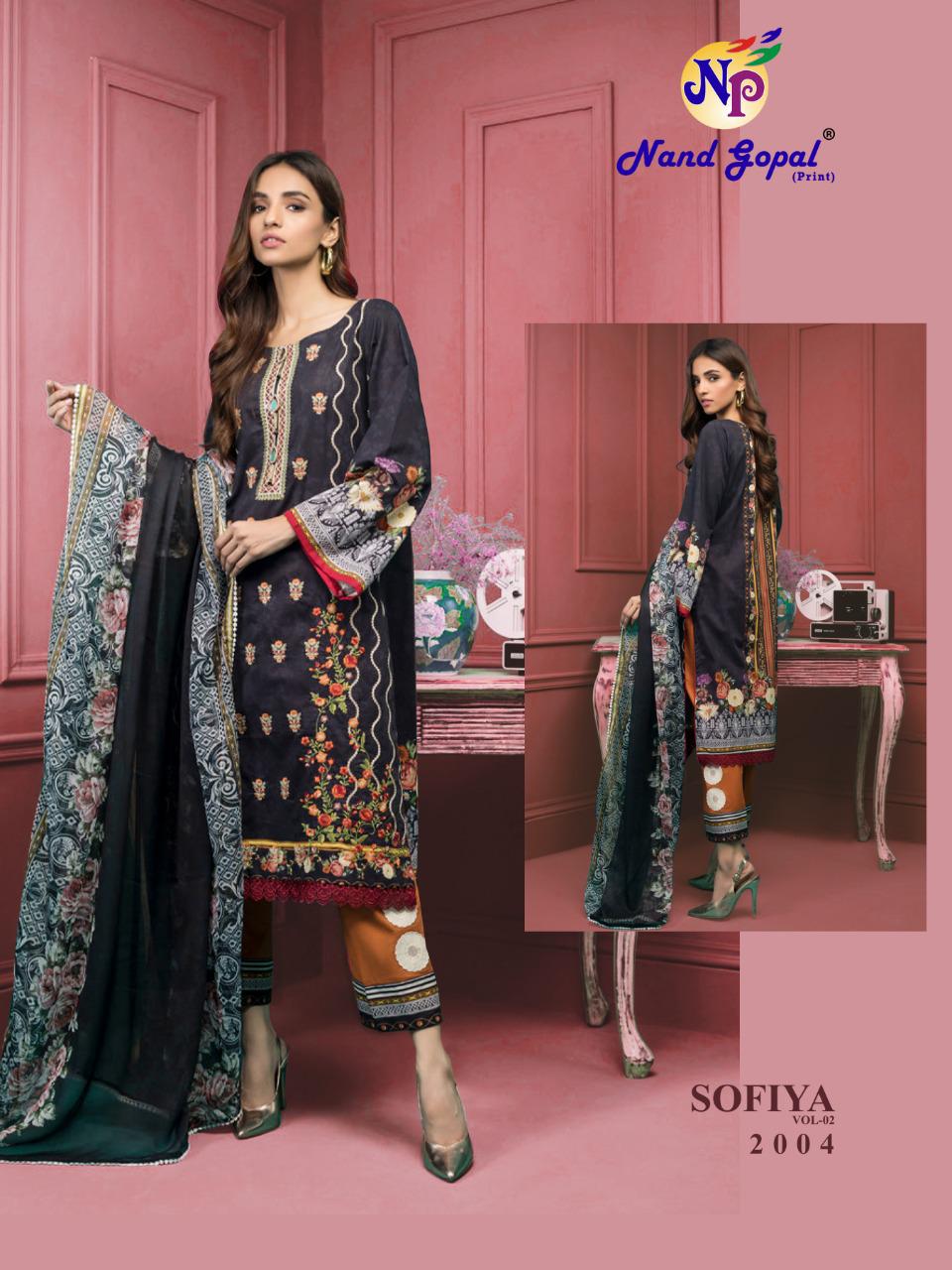 Nandgopal Sofiya Vol 2 Heavy Pure Cotton With Karachi Style Print Dress Material Salwar Suits Wholesale Dealer Surat