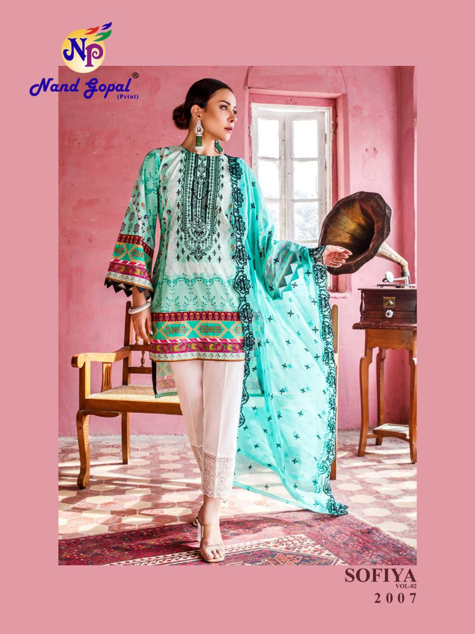 Nandgopal Sofiya Vol 2 Heavy Pure Cotton With Karachi Style Print Dress Material Salwar Suits Wholesale Dealer Surat